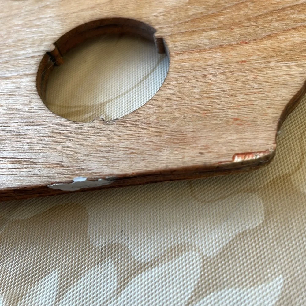 Wood beer cap map Michigan